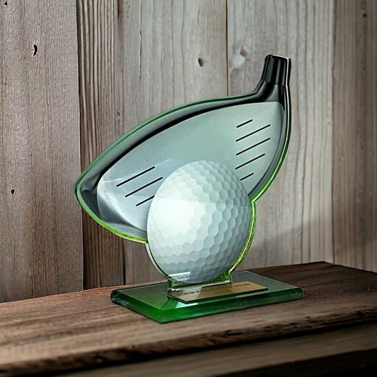 Cannes Printed Acrylic Golf Trophy