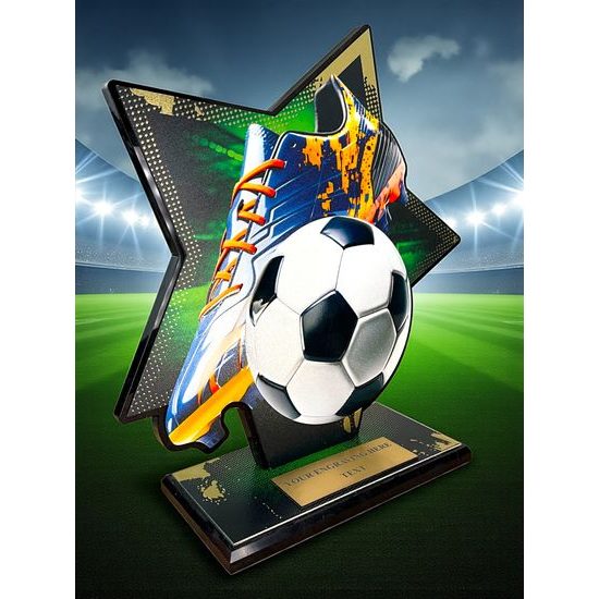 Liano Stainless Steel Soccer Trophy