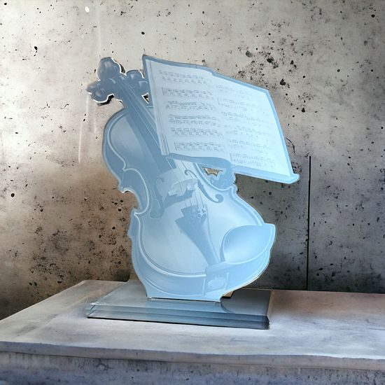 Cannes Printed Acrylic Violin Trophy