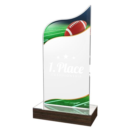 United Acrylic Wood Classic Football Trophy