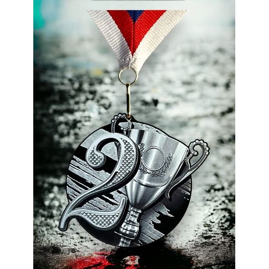 Rincon black acrylic Number 2 medal