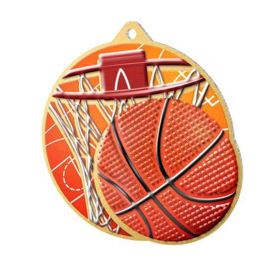 Aurum Stainless Steel Basketball Medal