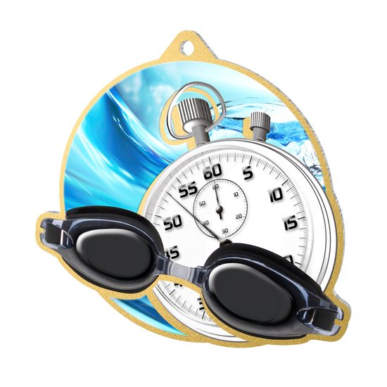 Aurum Stainless Steel Swimming Medal