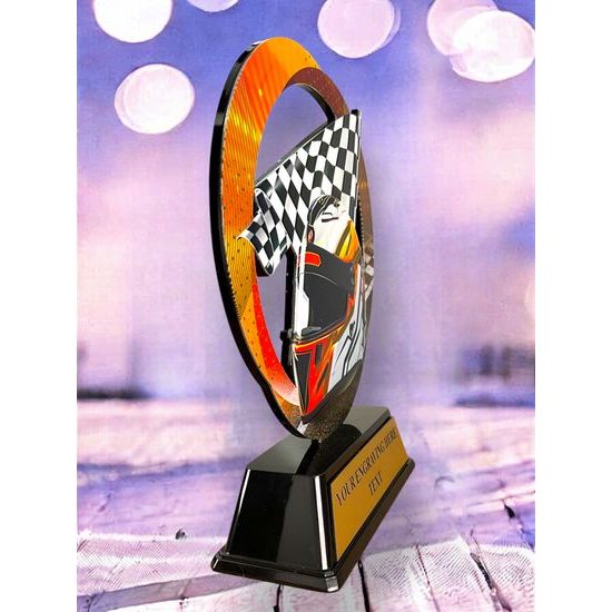Onyx Stainless Steel Motorsport Trophy