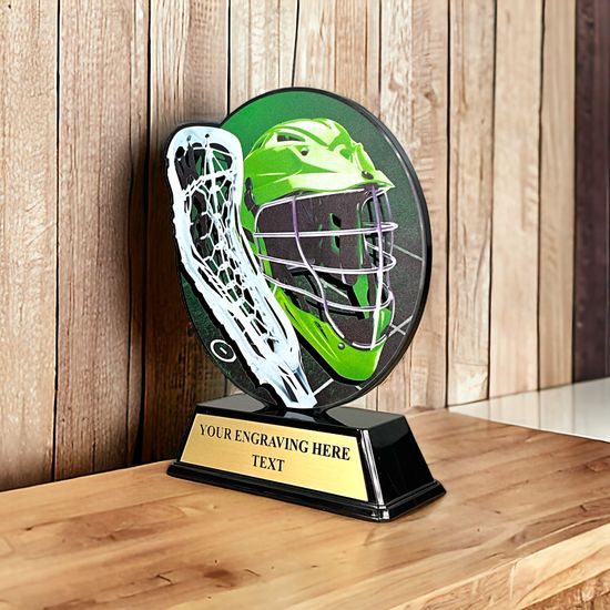 Roswell black acrylic Lacrosse trophy