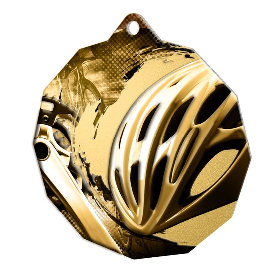 Polygon Classic Stainless Steel Cycling Medal