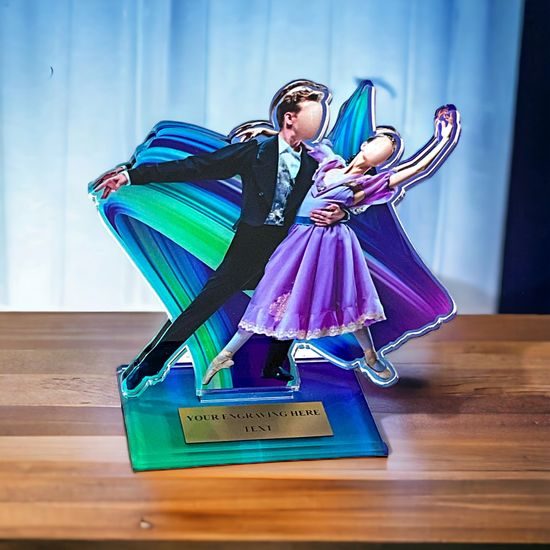 Cannes Printed Acrylic Ballroom Dance Trophy