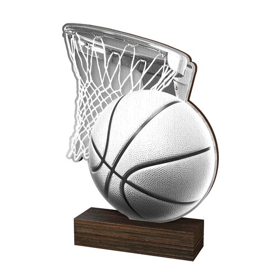 Sierra Classic Basketball Real Wood Trophy