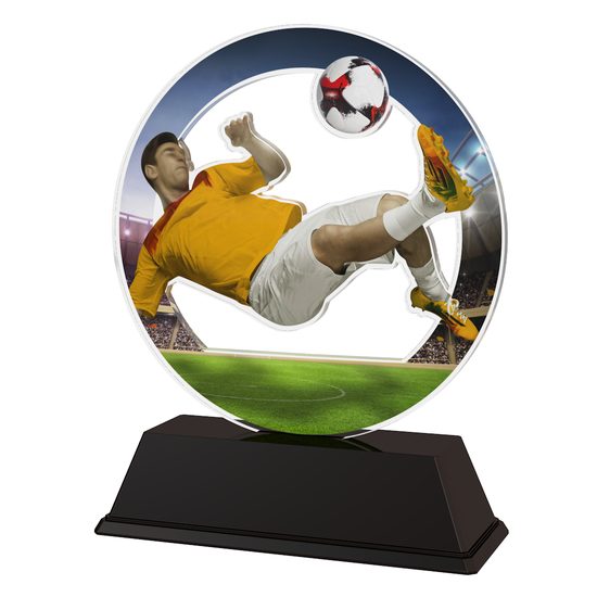 Prague Soccer Scissor Kick Player Trophy