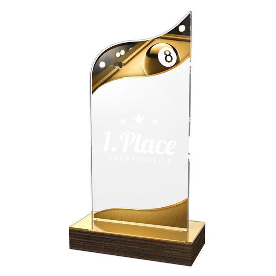 United Acrylic Wood Classic Pool Trophy