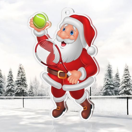 Jolly Father Christmas Tennis Medal