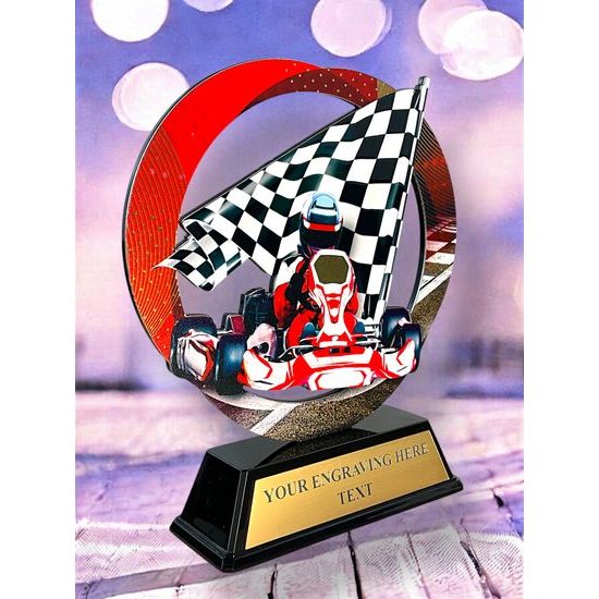 Onyx Stainless Steel Motorsport Trophy