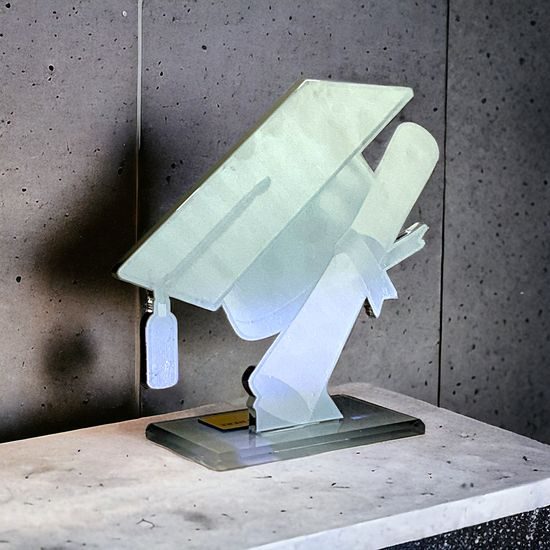 Cannes Printed Acrylic Graduation Trophy
