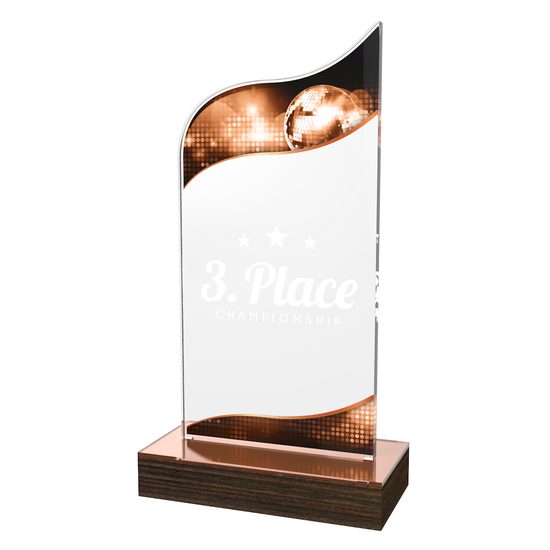 United Acrylic Wood Classic Dance Trophy