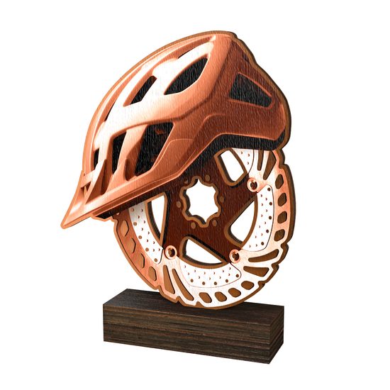 Sierra Classic Mountain Biking Real Wood Trophy