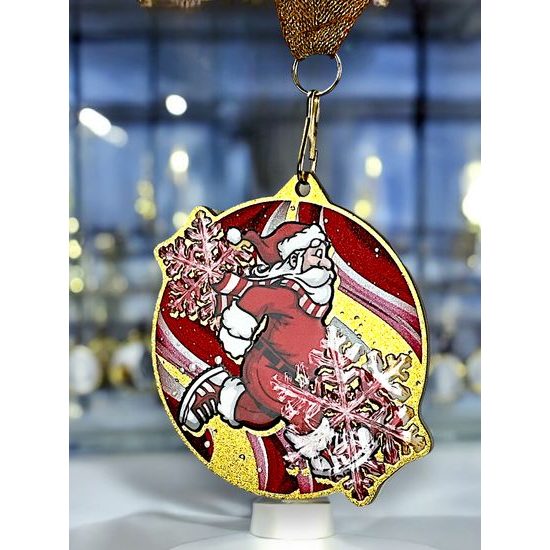 Aurum Stainless Steel Santa Medal