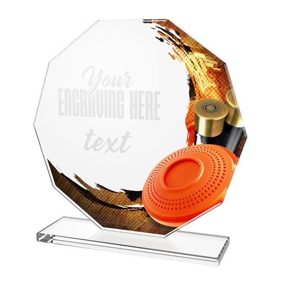 Hopper Clay Pigeon Shooting Glass Award