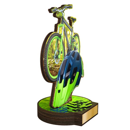 Grove Mountain Bike Real Wood Trophy