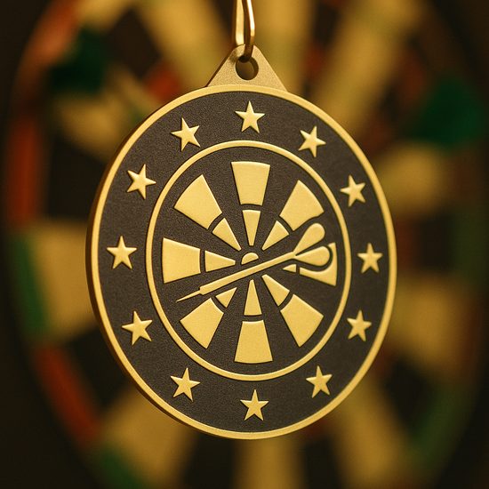 Valor Stainless Steel Darts Medal