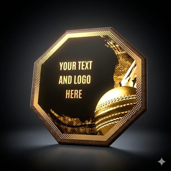 HEX Metal & Wood Cricket Plaque