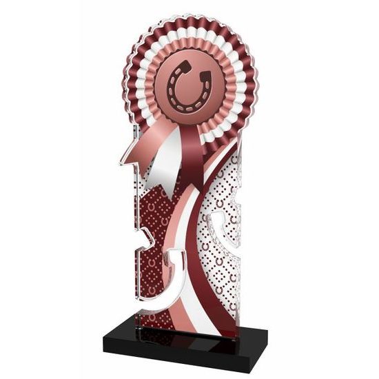 Pegasus Brown Horseshoe Rosette Trophy