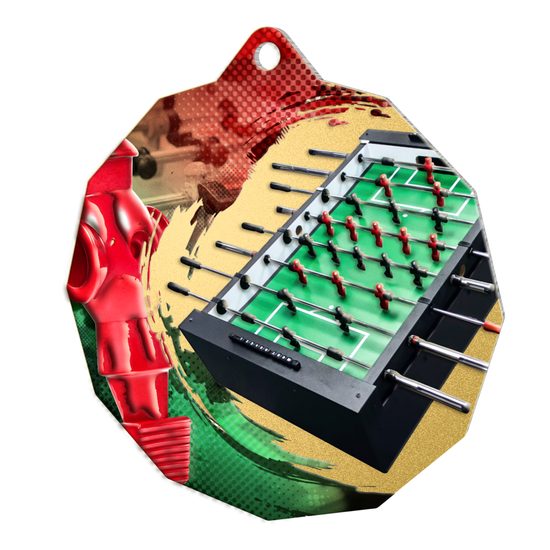 Polygon Stainless Steel Table football Medal