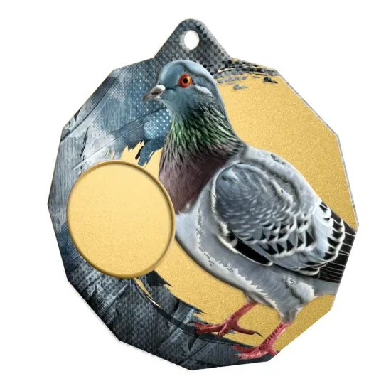 Dodeca Pigeon Racing Stainless Steel Logo Insert Medal