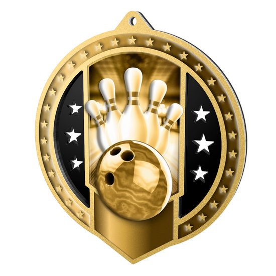 Noir Stainless Steel Bowling Classic Medal