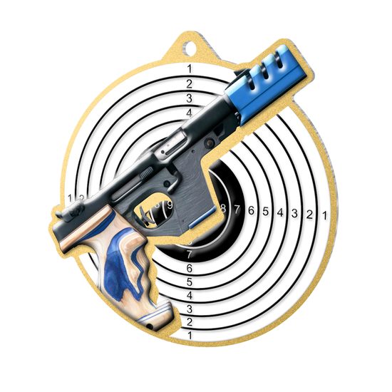 Aurum Stainless Steel Shooting Medal