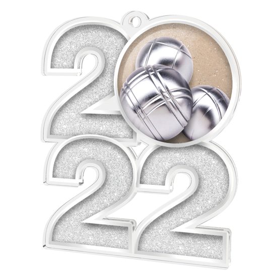 Pétanque 2022 Silver Acrylic Medal