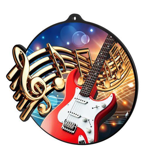 Rincon Black Acrylic Music Electric guitar Medal