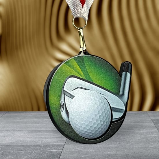 Rincon black acrylic Golf medal