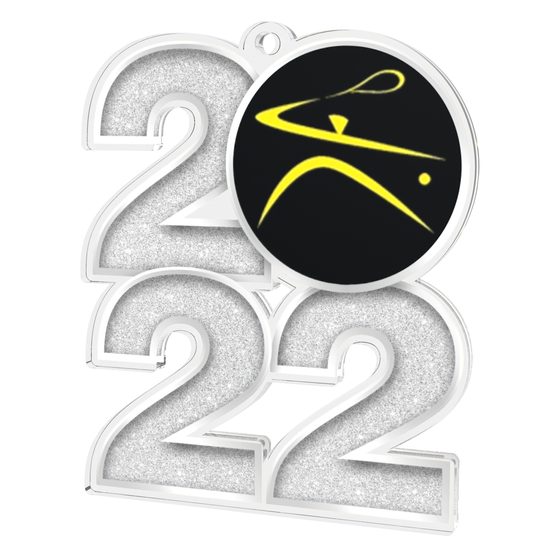 Squash 2022 Silver Acrylic Medal