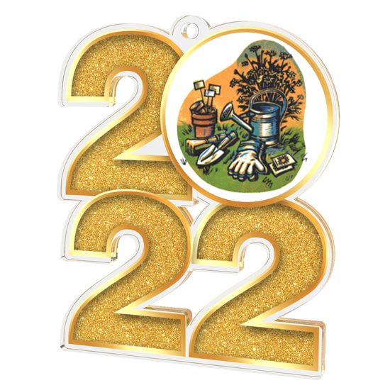 Gardening 2022 Gold Acrylic Medal