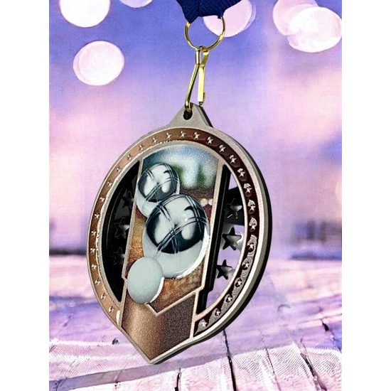 Noir Stainless Steel Petanque Medal