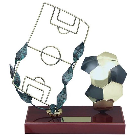 Santander Soccer ball Pitch Handmade Metal Trophy