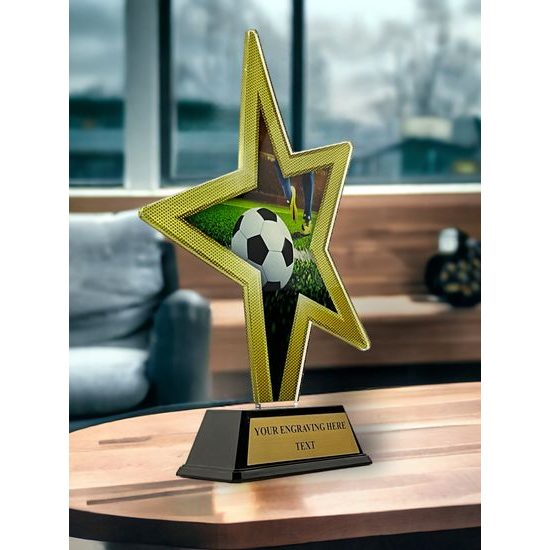Gold Star Soccer Trophy