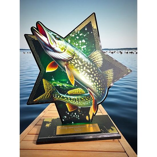 Liano Stainless Steel Fishing Trophy
