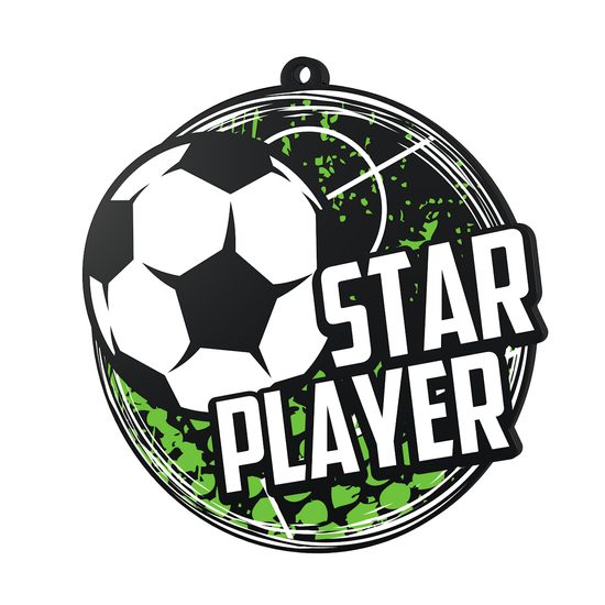 Pro Soccer Star Player Medal