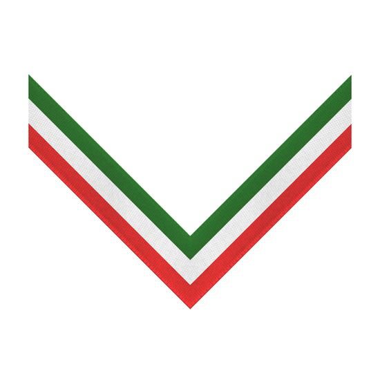 Green & White & Red Ribbon