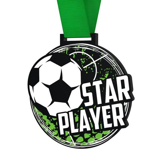 Giant Soccer Star Player Medal