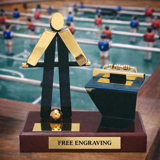 Barcelona Table Foosball Handmade Metal Trophy