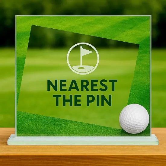 Eloise Golf Full Colour Printed Glass Award