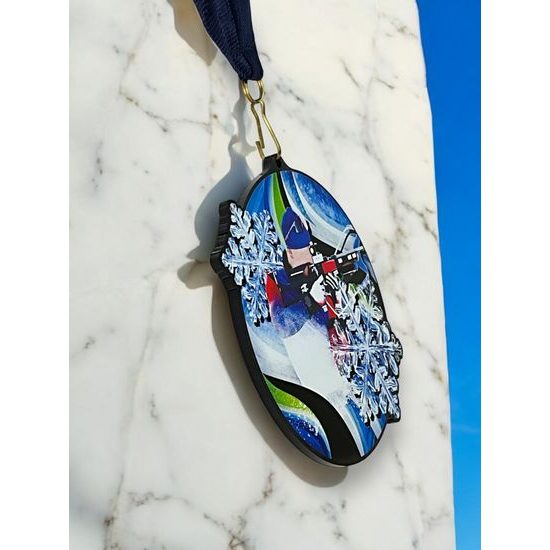 Rincon Black Acrylic Biathlon Medal