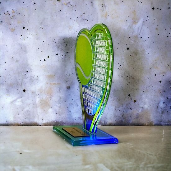 Cannes Printed Acrylic Tennis Trophy