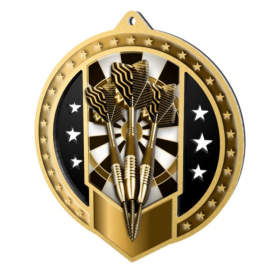 Noir Stainless Steel Darts Classic Medal