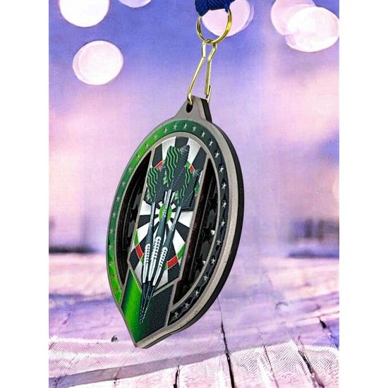Noir Stainless Steel Darts Medal