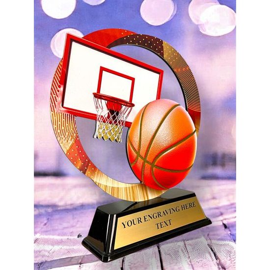 Onyx Stainless Steel Basketball Trophy