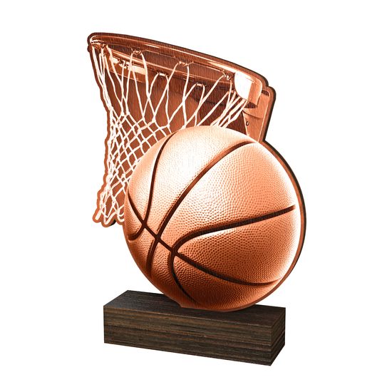 Sierra Classic Basketball Real Wood Trophy