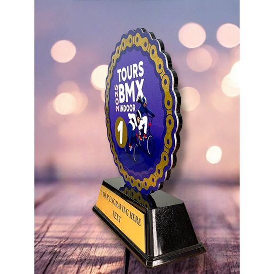 Infinity Metal & Black Acrylic Custom Award